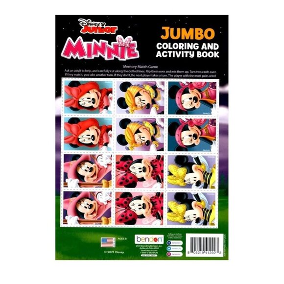 NEW, HAPPY HALLOWEEN DISNEY JUNIOR MINNIE JUMBO COLORING & ACTIVITY BOOK - Picture 2 of 2